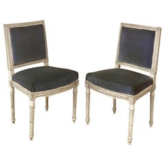 Pair of 19th Century French Louis XVI Painted Chairs