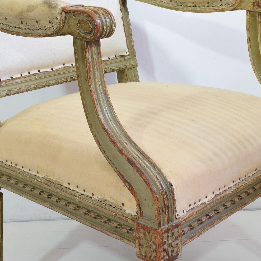 Pair of 19th Century French Louis XVI Style Armchairs 16