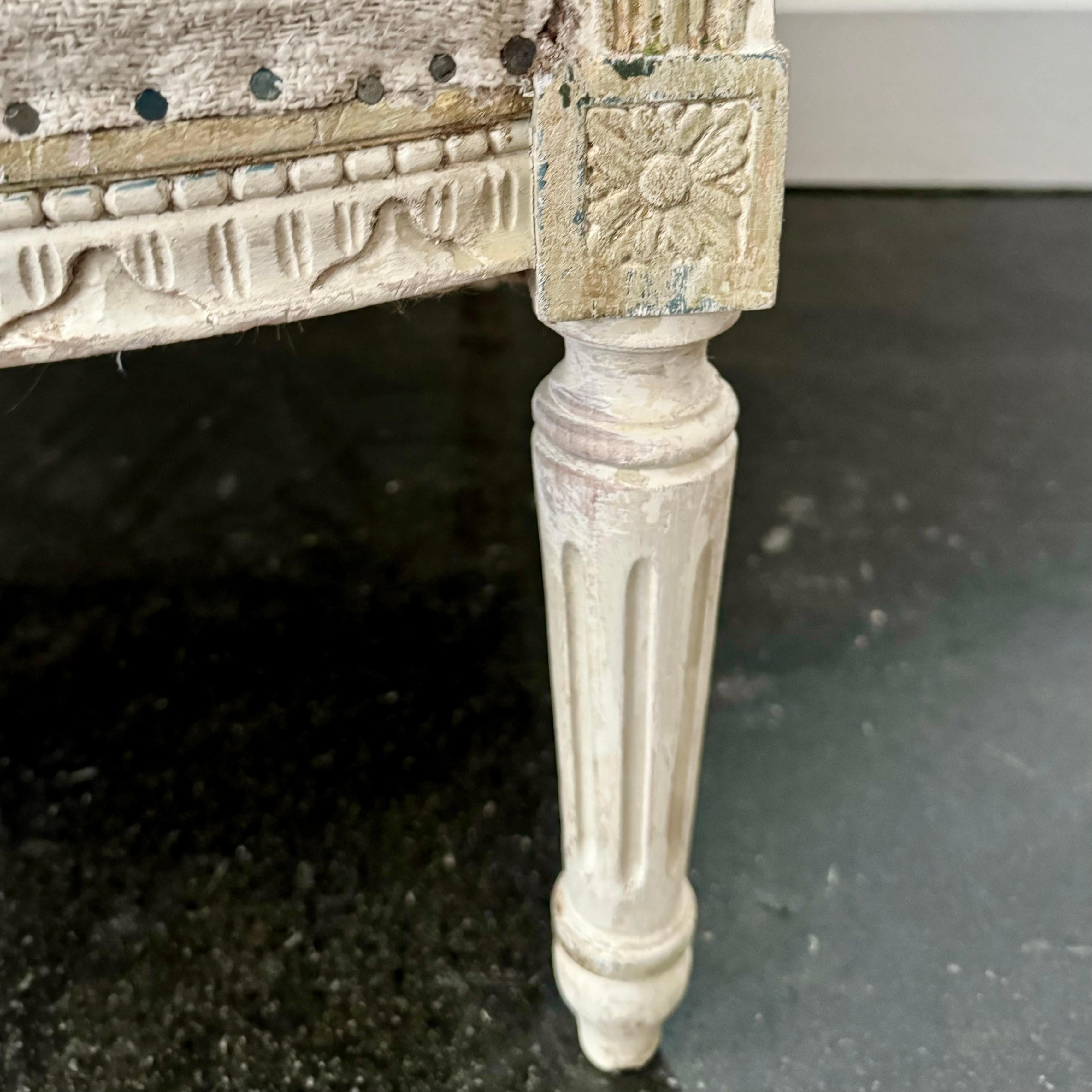 Pair of 19th Century French Louis XVI Style Bergères 13