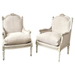 Pair of 19th Century French Louis XVI Style Bergères