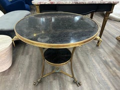 Pair Of 19th Century French Louis XVI Style Bronze And Marble Tables