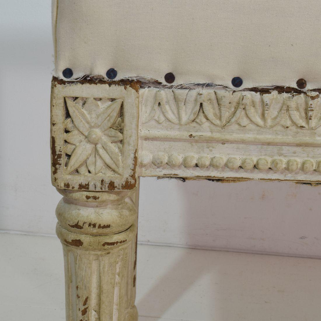 Pair of 19th Century French Louis XVI Style Carved Stools or Tabourets 5