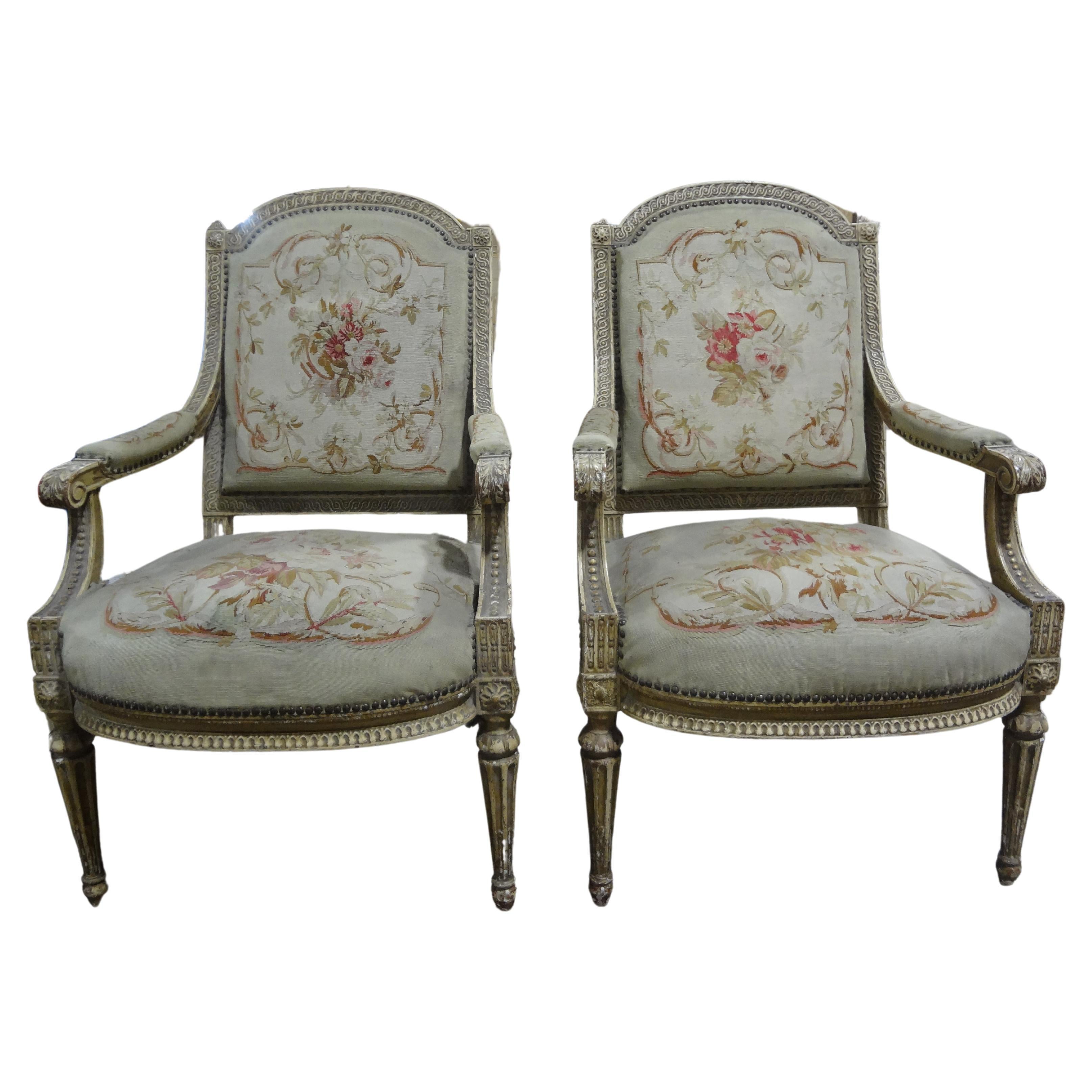 Pair Of 19th Century French Louis XVI Style Chairs