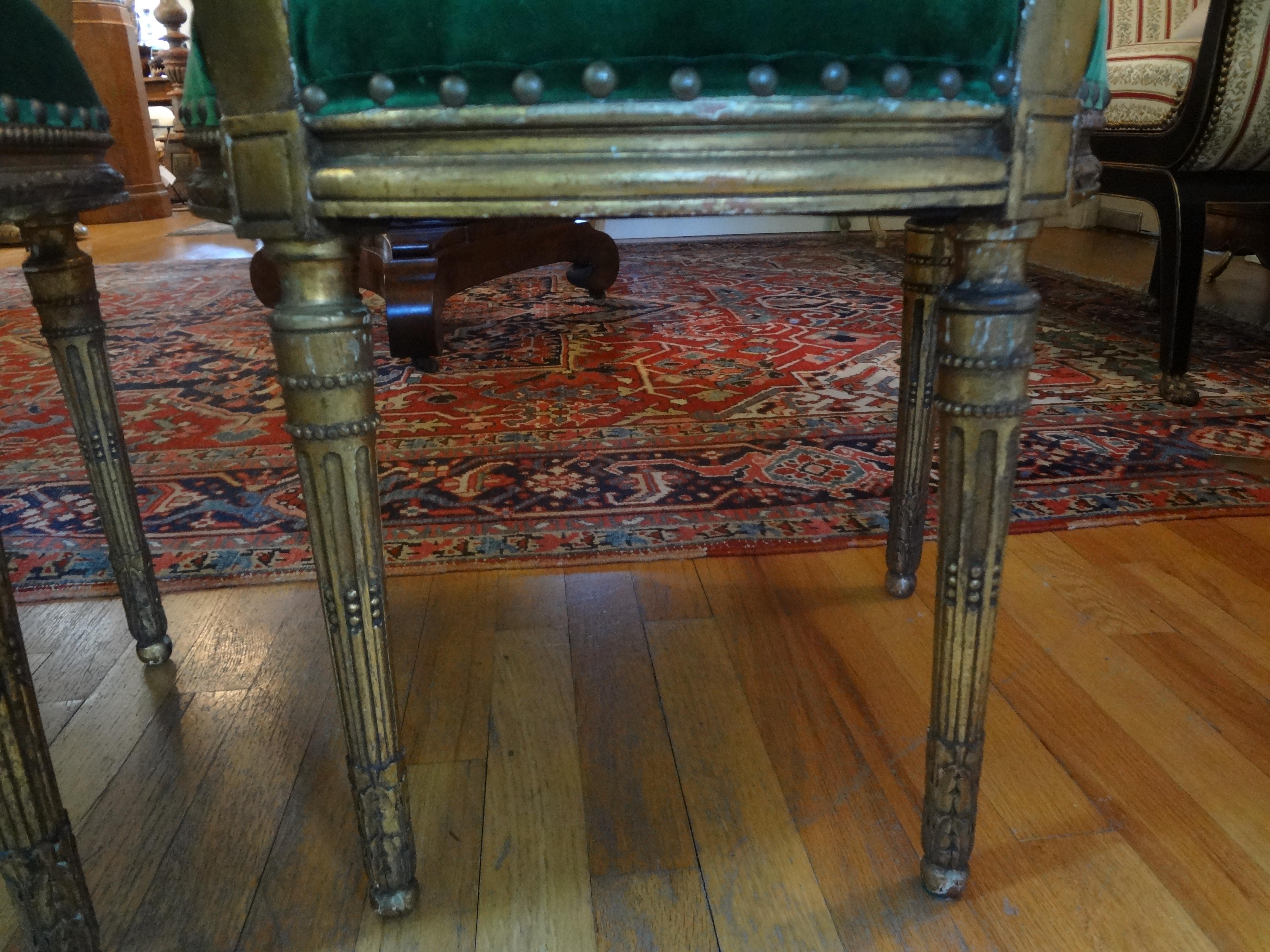 Pair of 19th Century French Louis XVI Style Giltwood Chairs For Sale 6