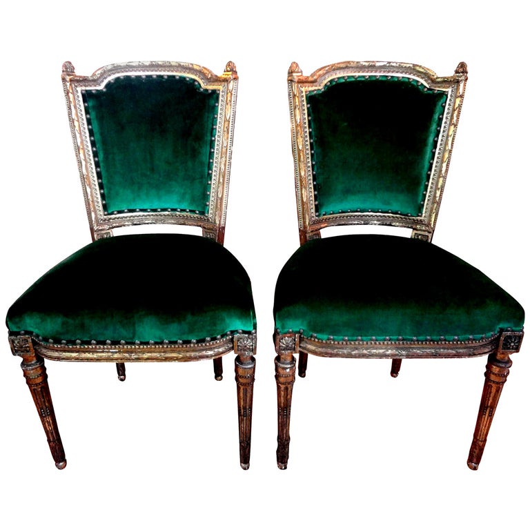 Louis XVI–style chairs, 1850s, offered by Kirby Antiques