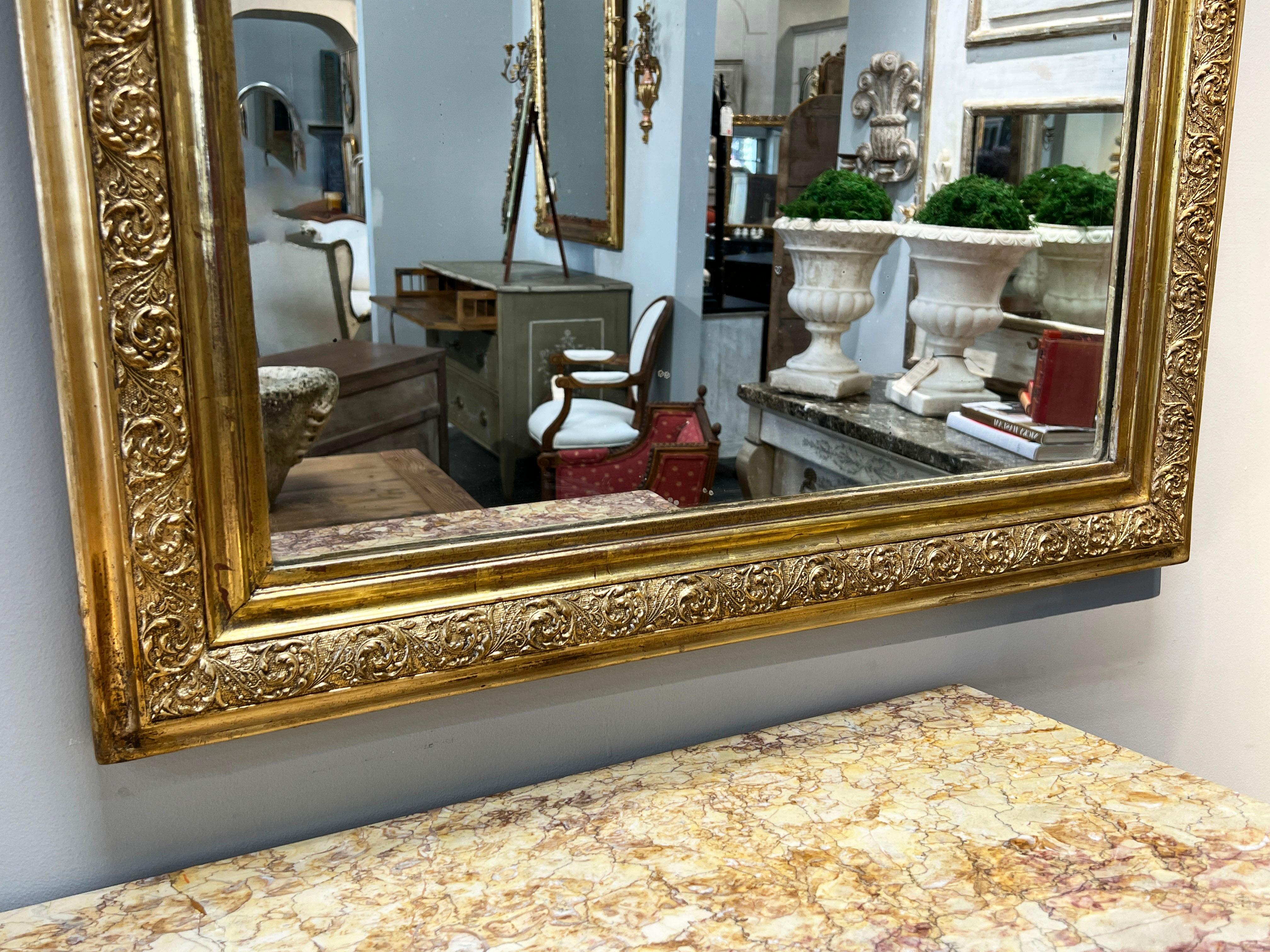 Pair of 19th Century French Louis XVI Style Mirrors In Good Condition In Houston, US