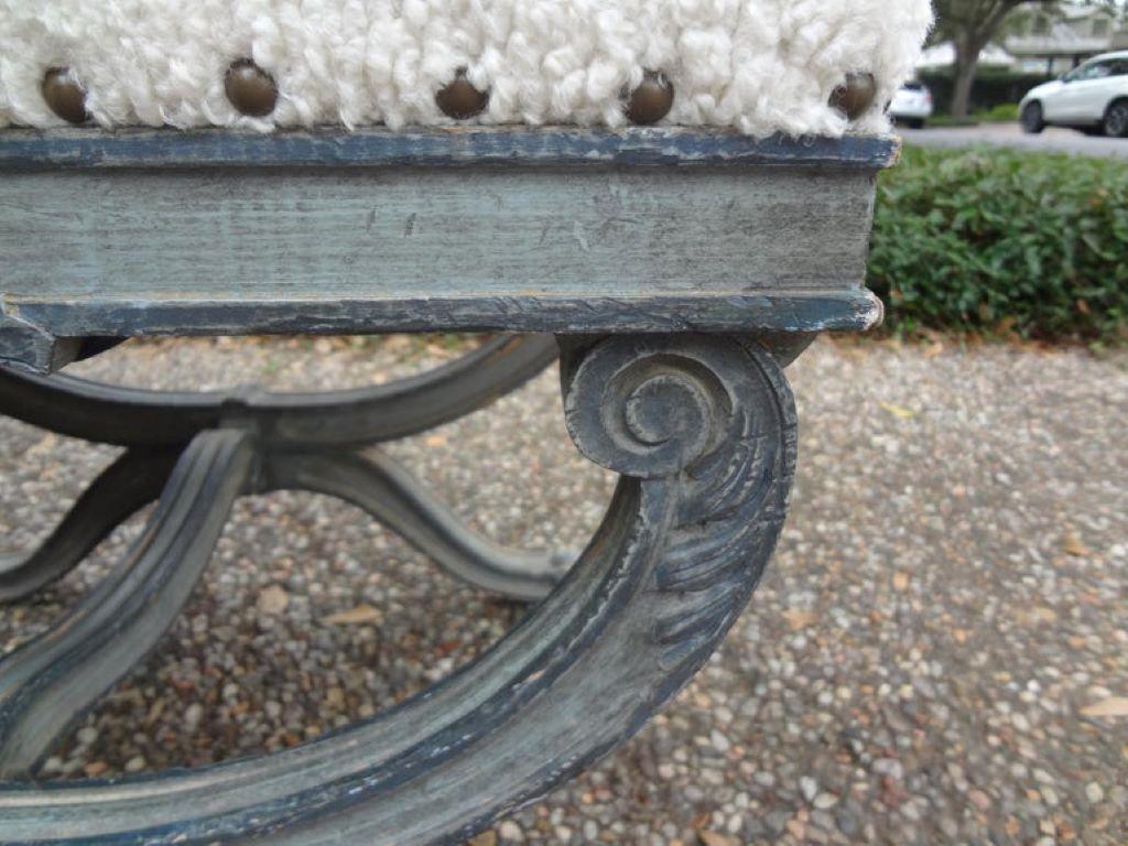 Pair of 19th Century French Louis XVI Style Painted Benches 5