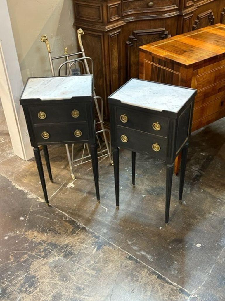 Pair of 19th Century French Louis XVI Style Painted Drink Tables In Good Condition For Sale In Dallas, TX