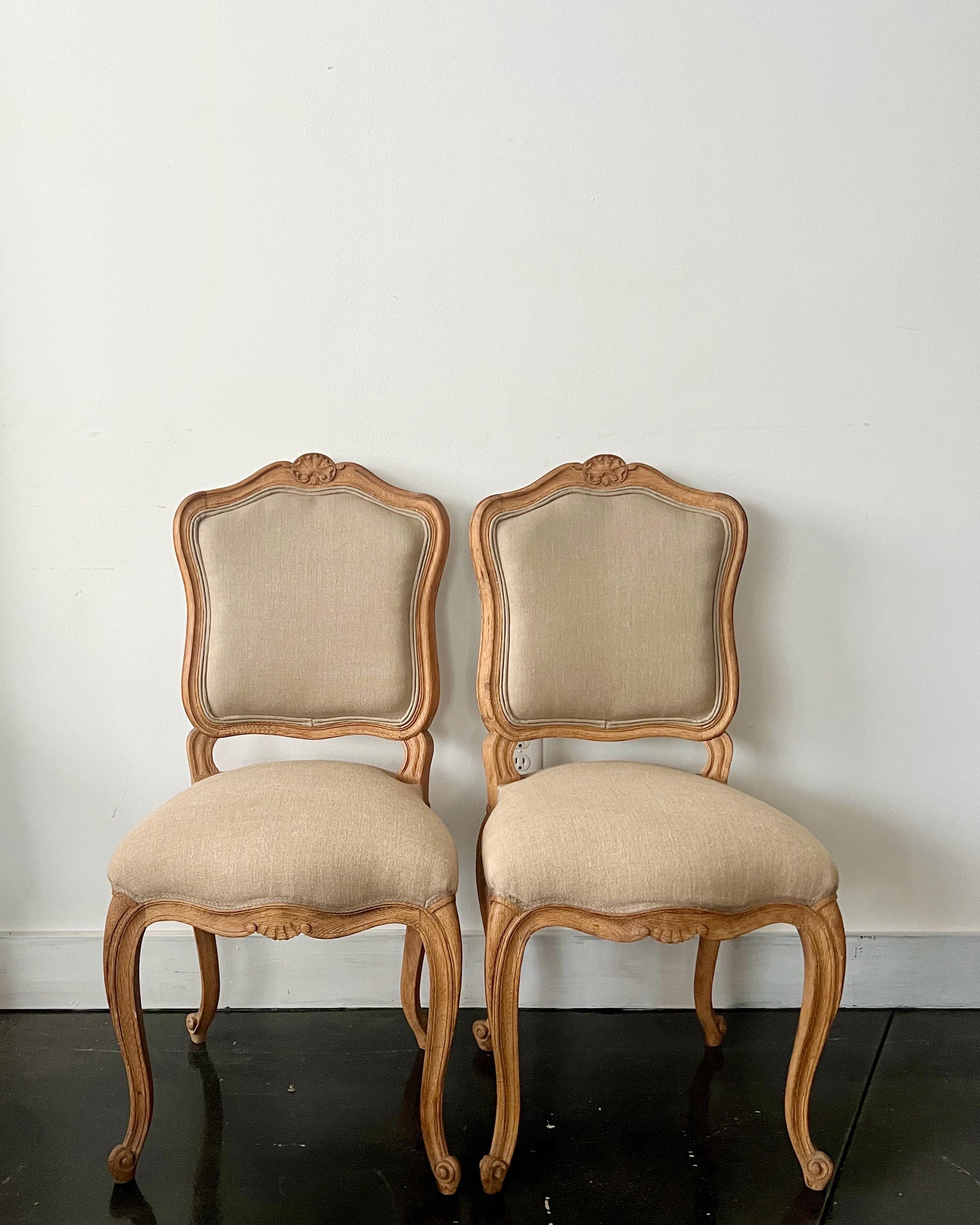 Hand-Carved Pair of 19th century French LXV Style Chairs For Sale