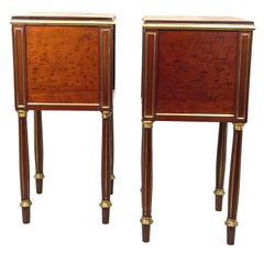 Pair Of 19th Century French Mahogany Bedside Night Tables
