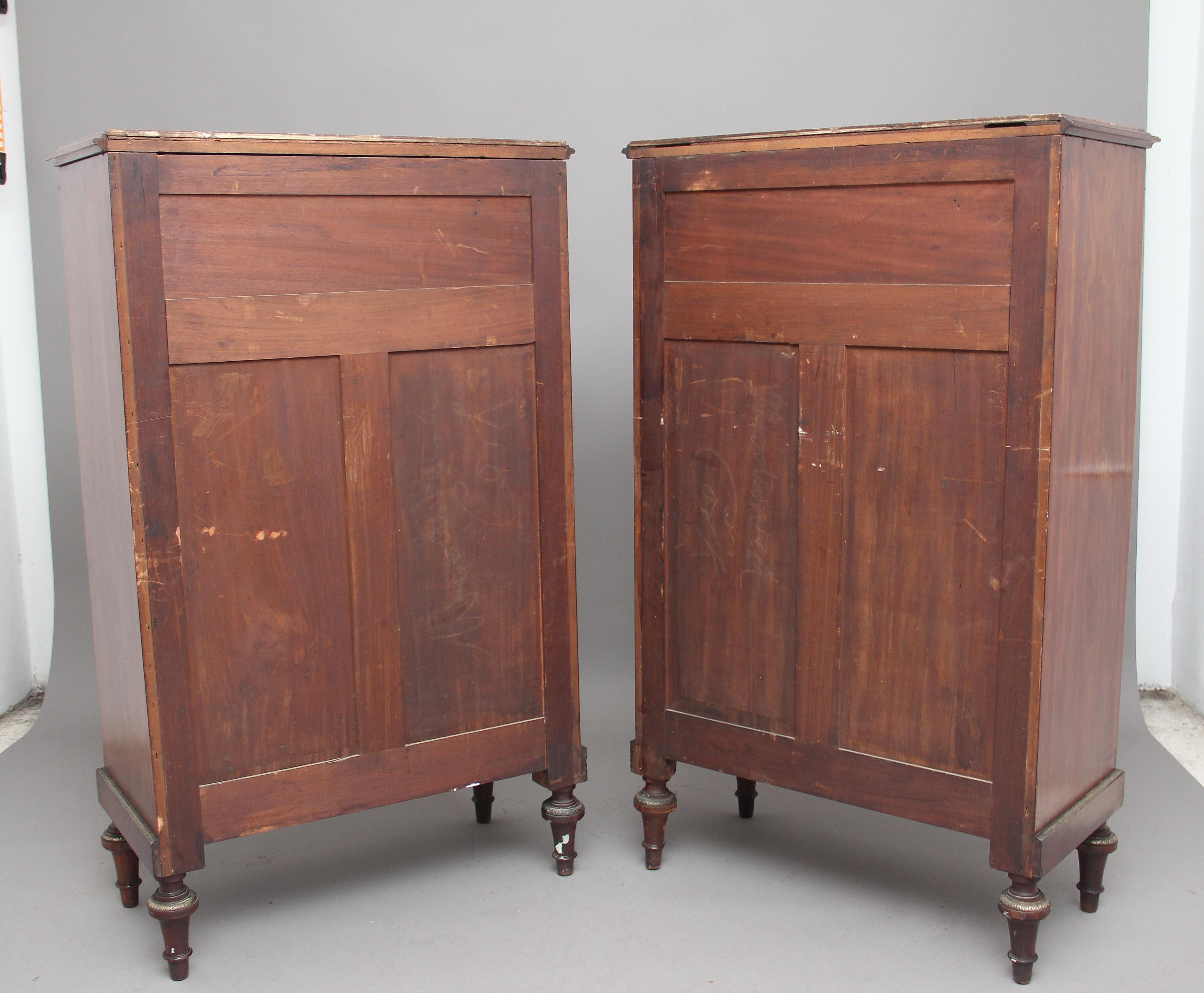 Pair of 19th Century French Mahogany Cabinets 2