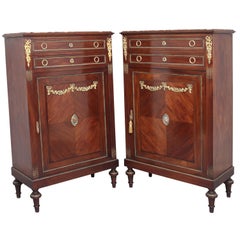 Pair of 19th Century French Mahogany Cabinets