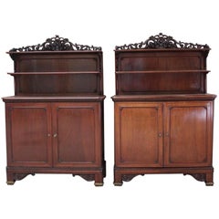 Pair of 19th Century French Mahogany Cabinets