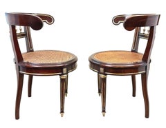Pair Of 19th Century French Mahogany Salon Chairs