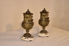 Pair of 19th Century French Mantle Urns