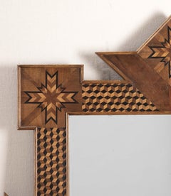 Coppia di specchi in legno intarsiato francesi del XIX secolo