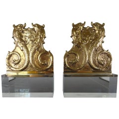 Pair of 19th Century French Mounted Dolphin Plaques