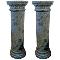 Pair of 19th Century French Neoclassical Style Marble Pedestals