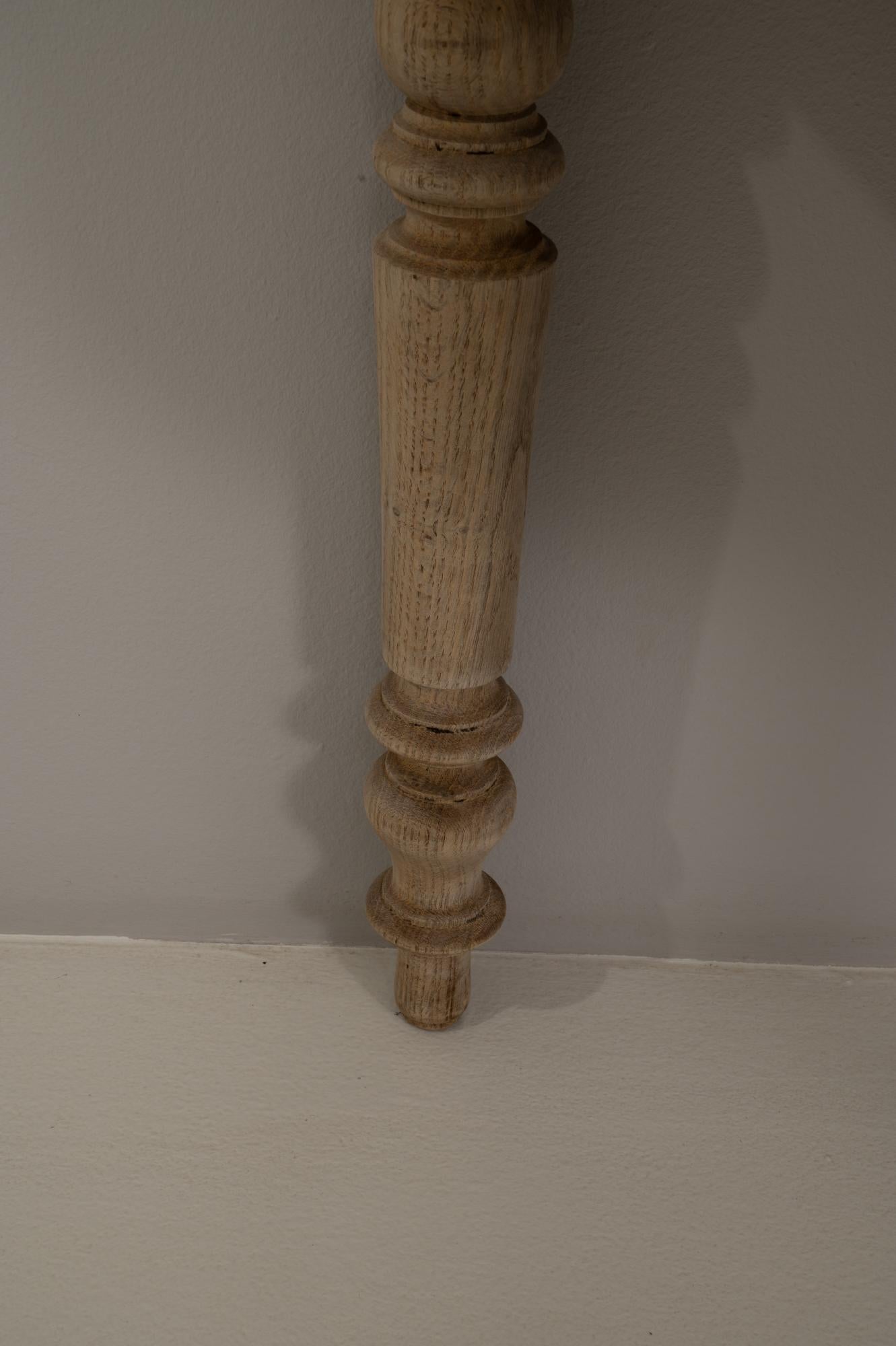 Pair of 19th Century French Neoclassical Style Oak Console Tables For Sale 10