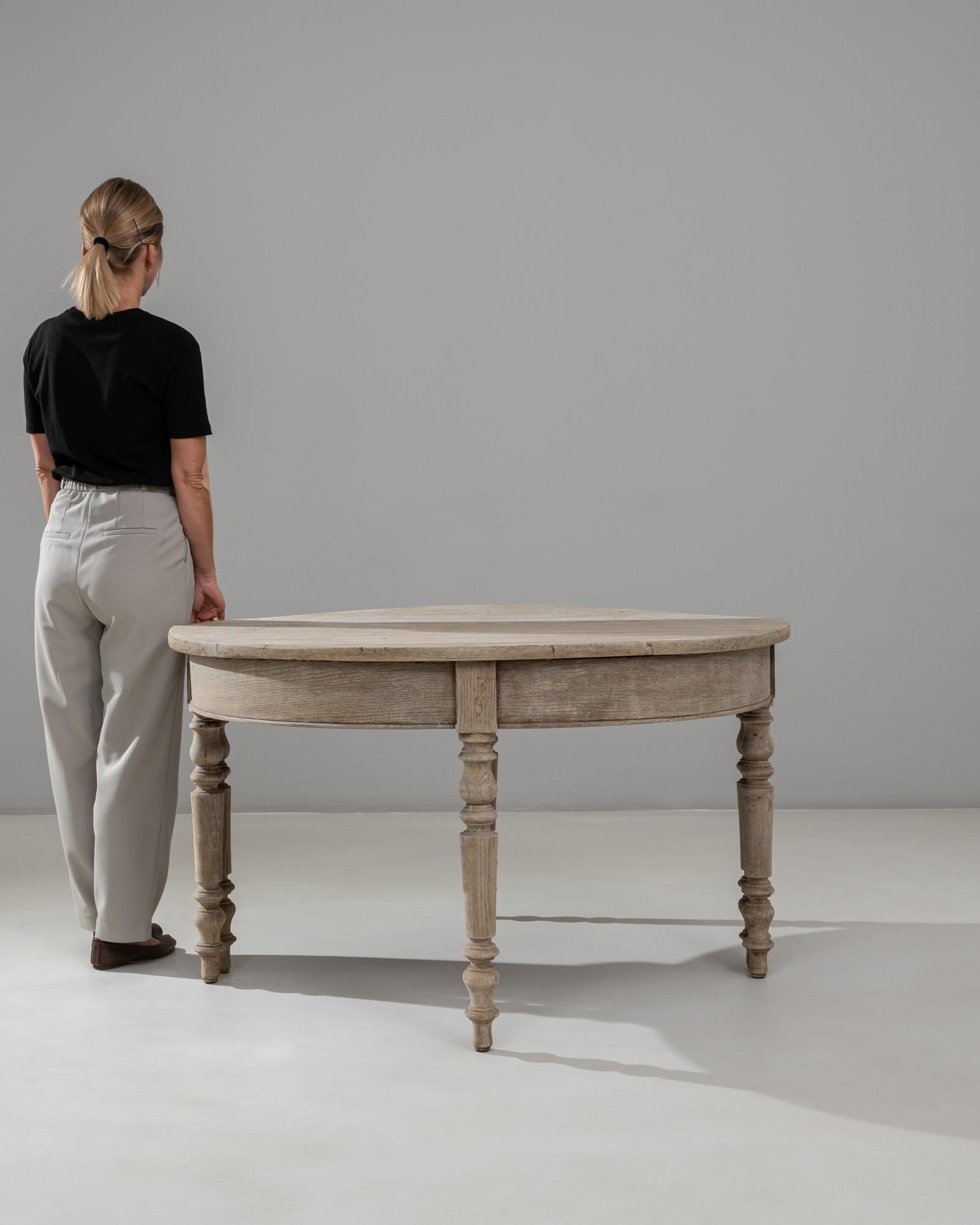 Pair of 19th Century French Neoclassical Style Oak Console Tables In Good Condition For Sale In High Point, NC