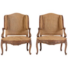 Pair of 19th Century French Oak Armchairs
