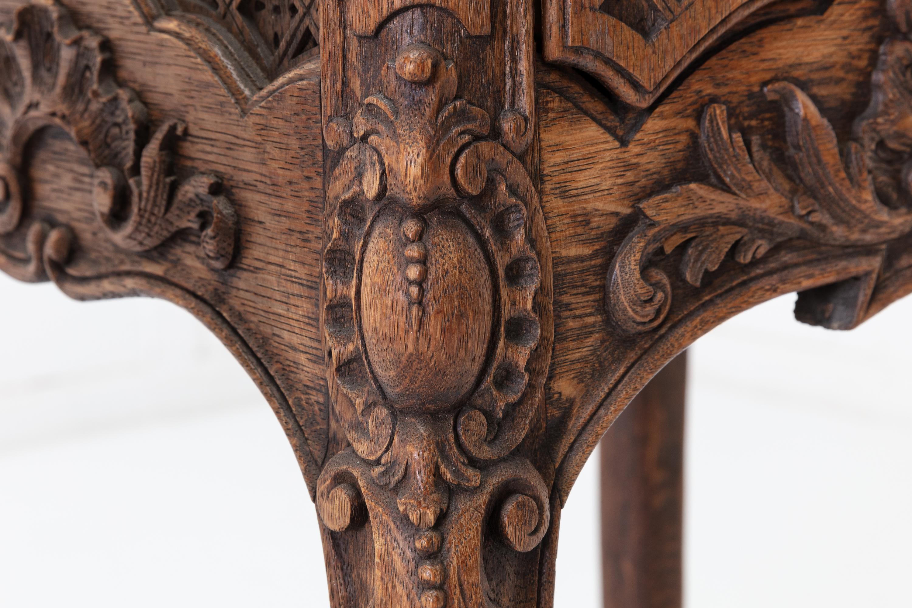 Pair of 19th Century French Oak Bedside Tables 5