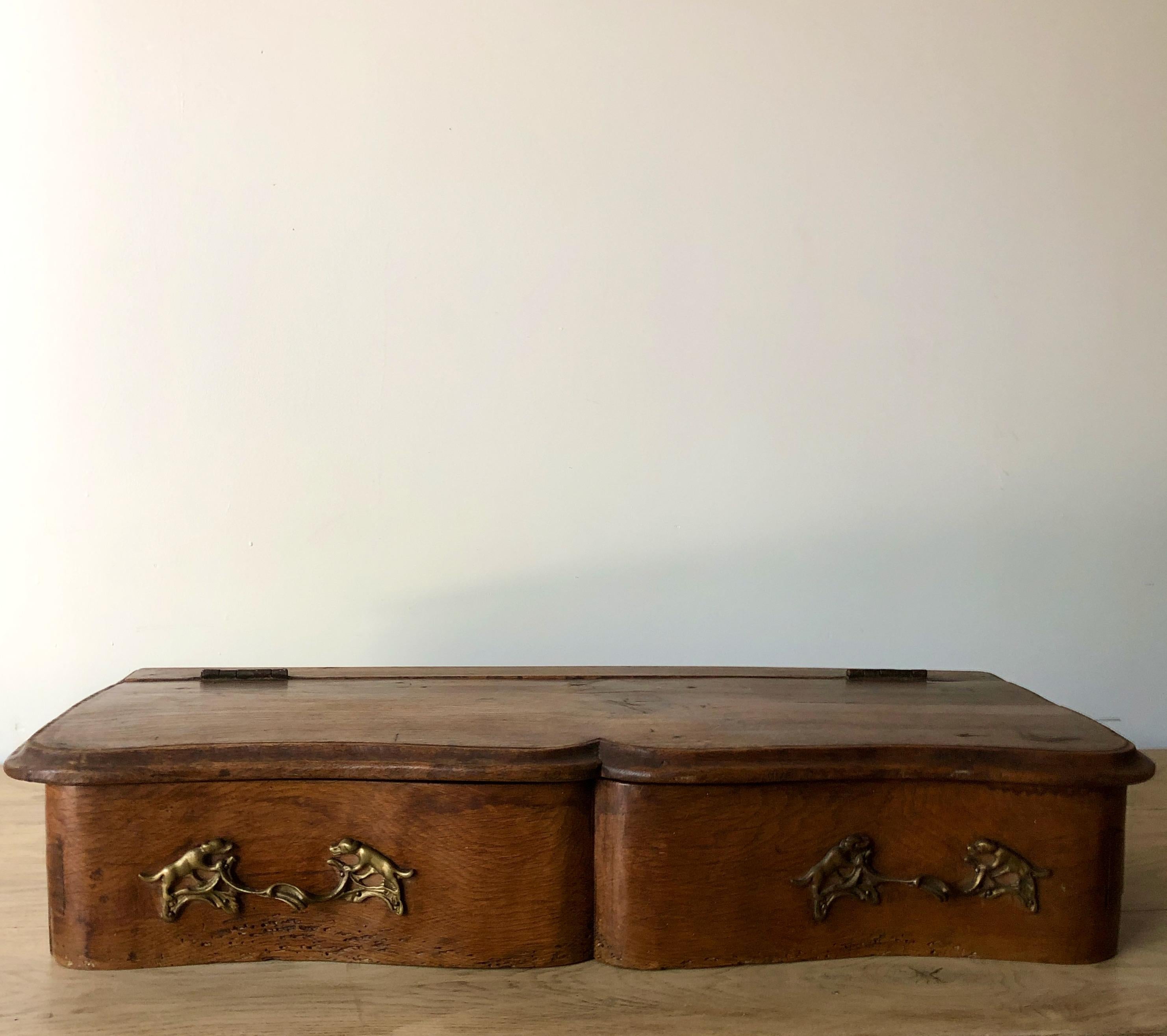Pair of 19th Century French Oak Valet Boxes For Sale 6