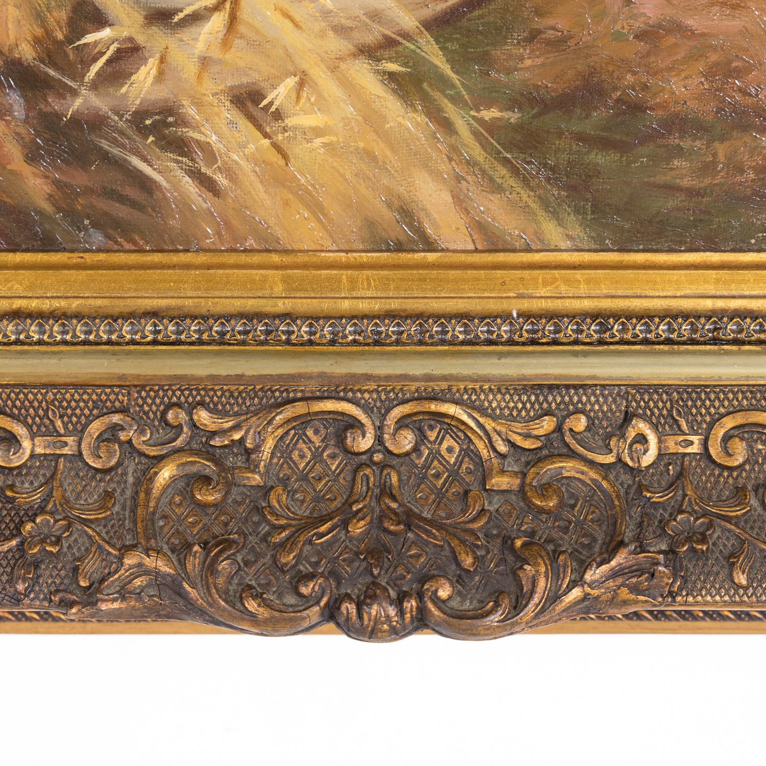 Paire de portraits à l'huile français du 19ème siècle, signés Louis Lartigau en vente 11