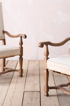 Pair of 19th century French open armchairs