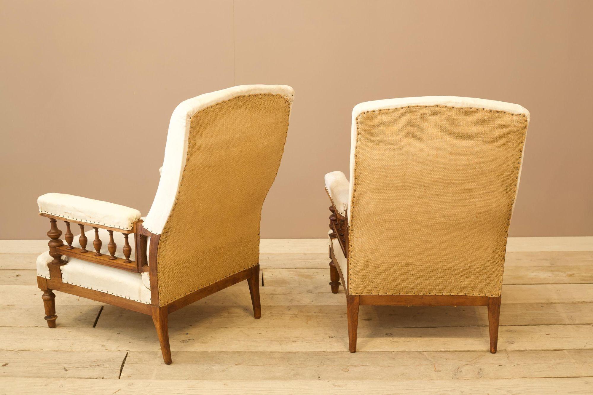 Pair of 19th Century French Open Armchairs 3