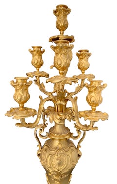 Pair of 19th Century French Ormolu Candelabras by Barbedienne
