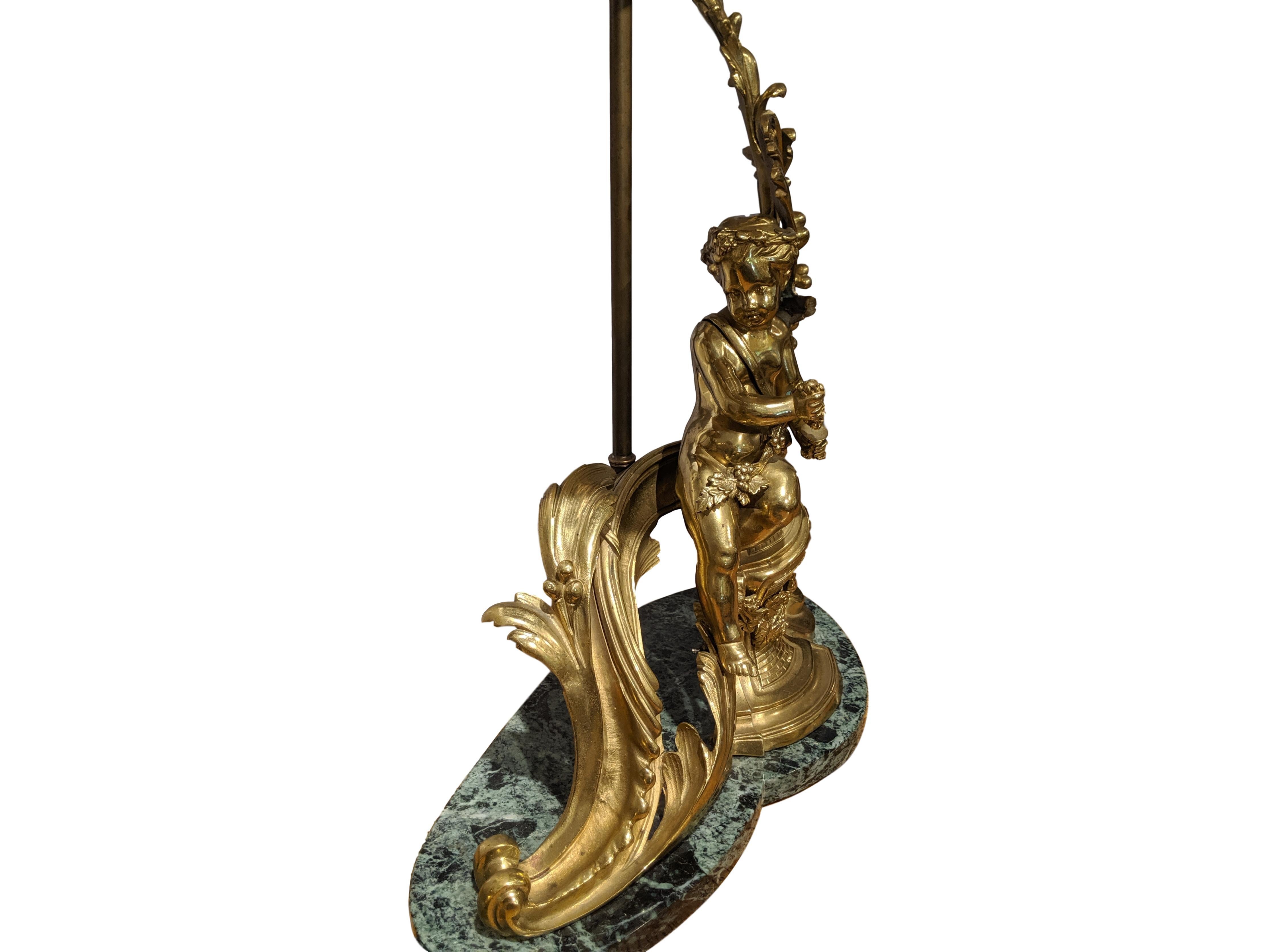Pair of 19th Century French Ormolu Chenet Lamps 9