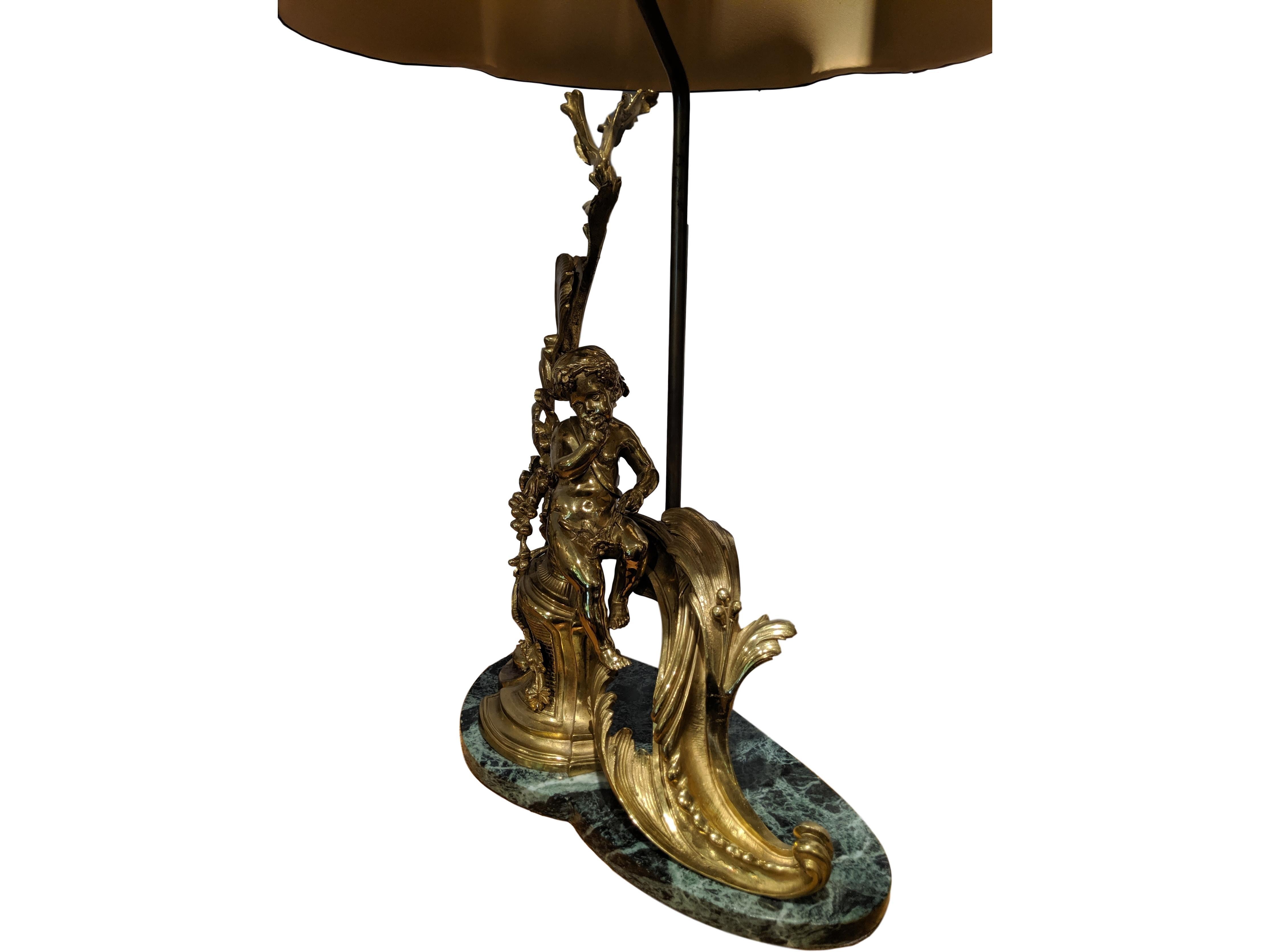 Pair of 19th Century French Ormolu Chenet Lamps 4