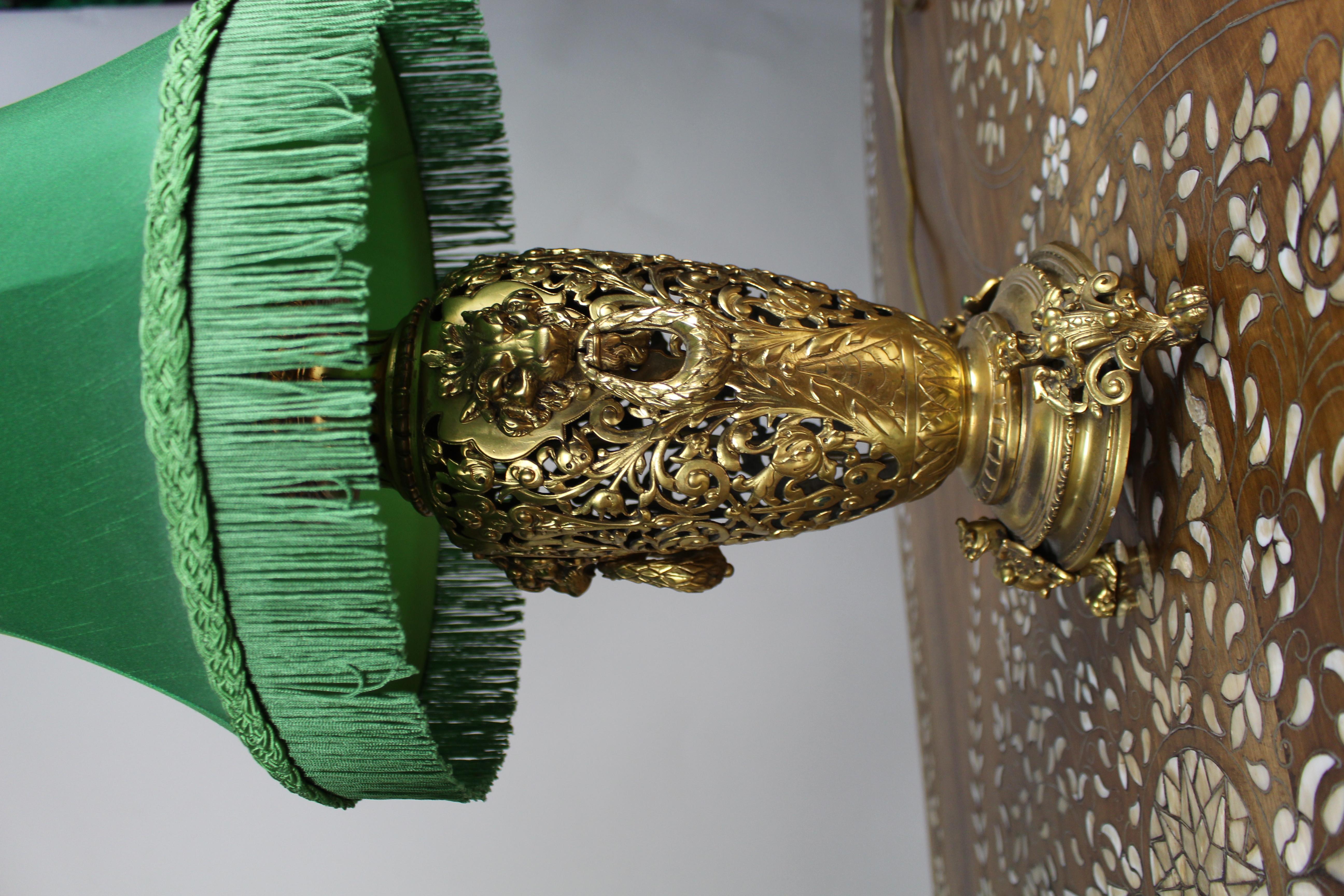 Pair of 19th Century French Ormolu Table Lamps For Sale 8