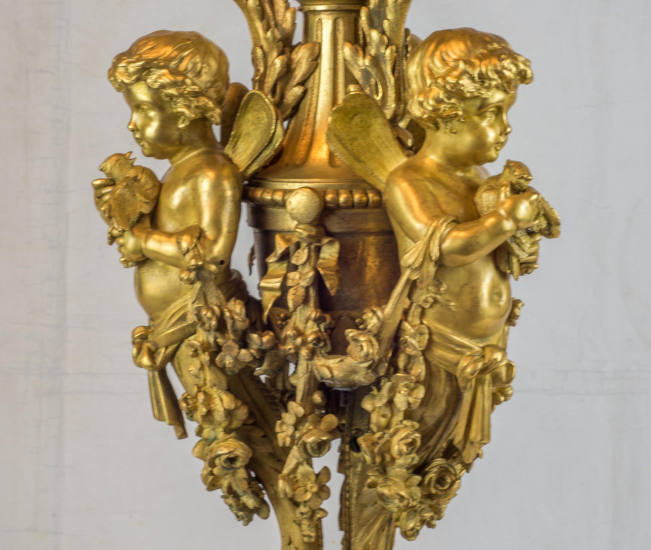 Important Pair of 19th Century French Ormolu Ten-Light Candelabra by H. Picard For Sale 1
