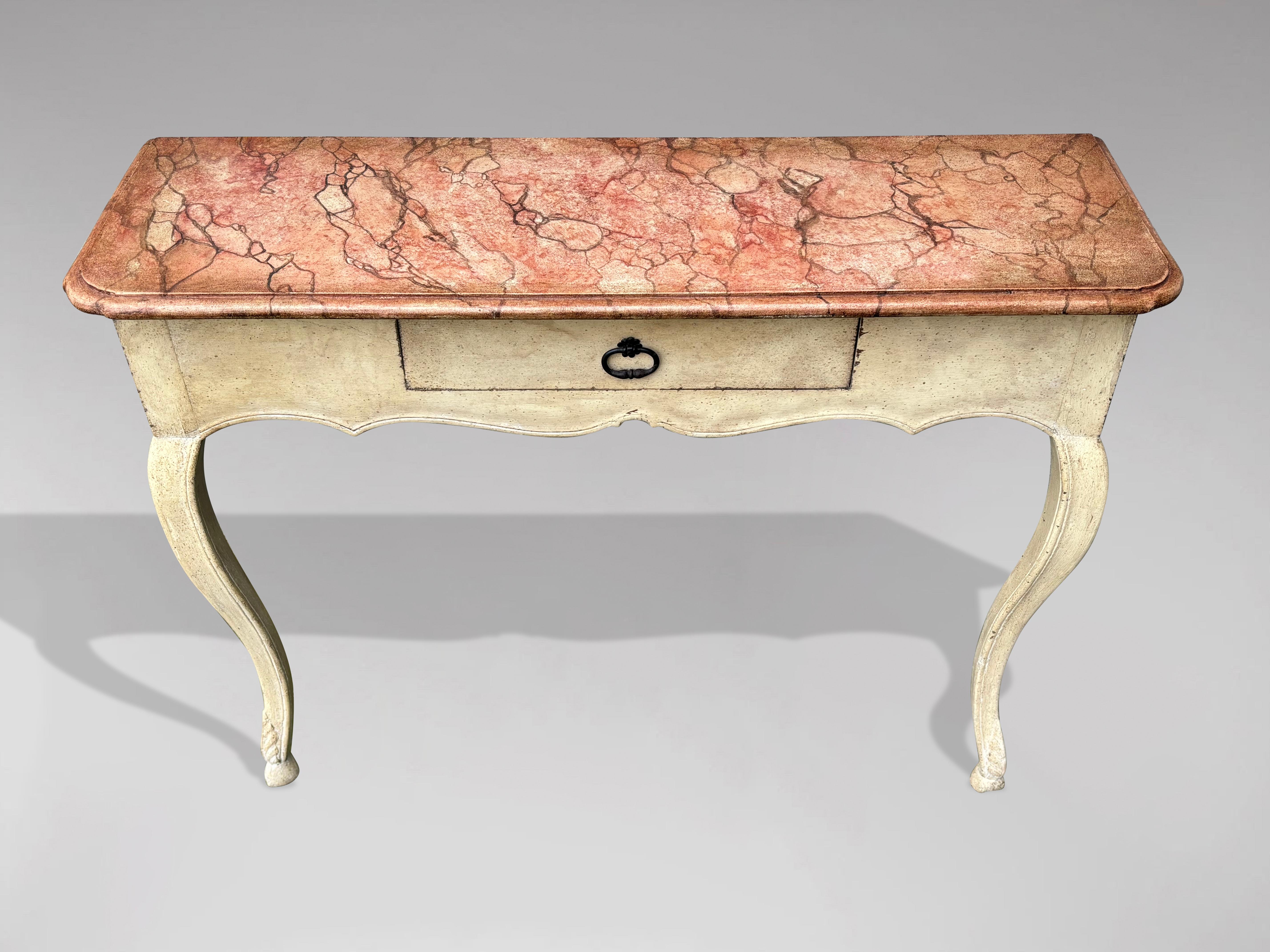 Pair of 19th Century French Painted Console Tables 1