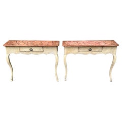 Pair of 19th Century French Painted Console Tables