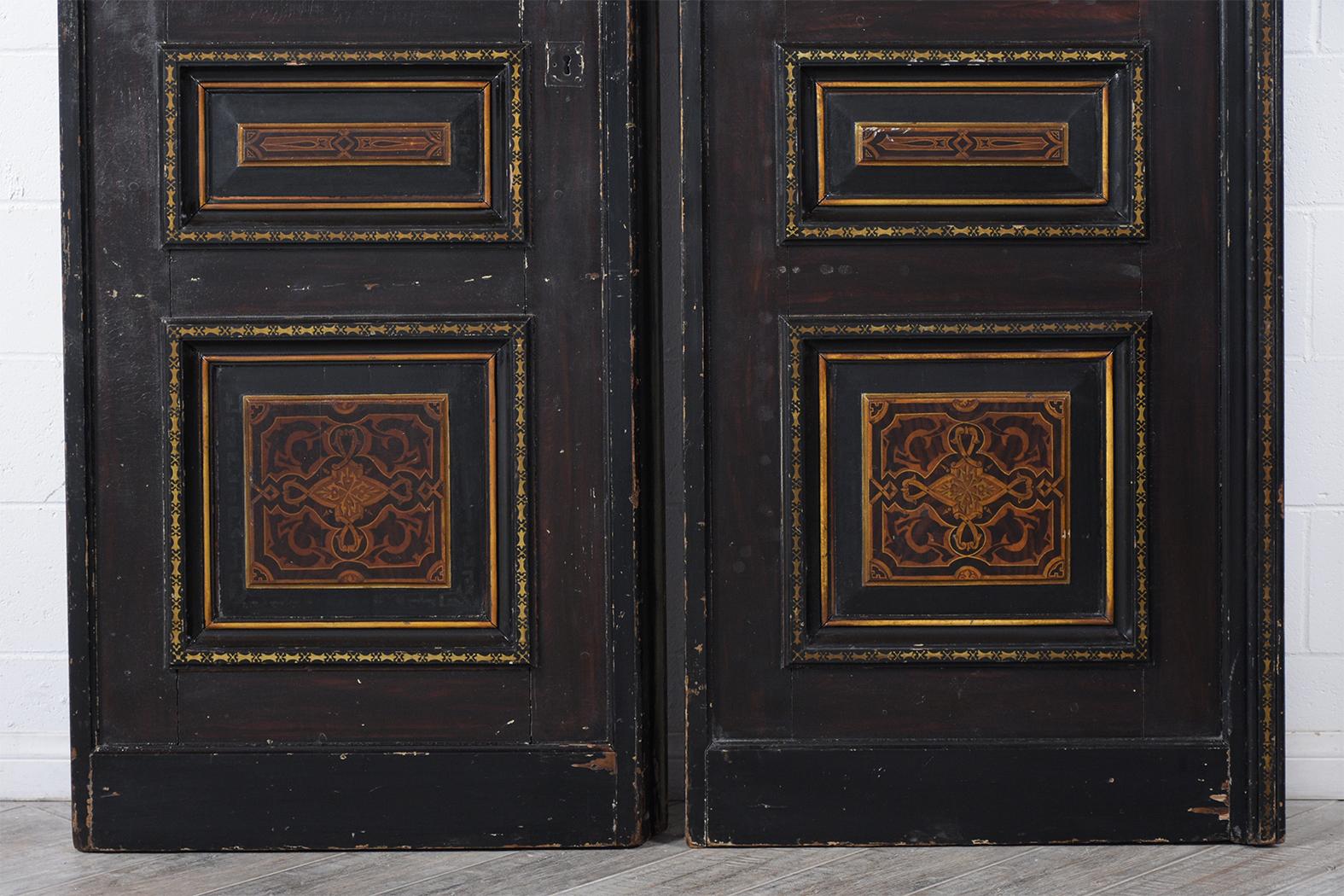 Pair of French Painted Paneling Doors 4