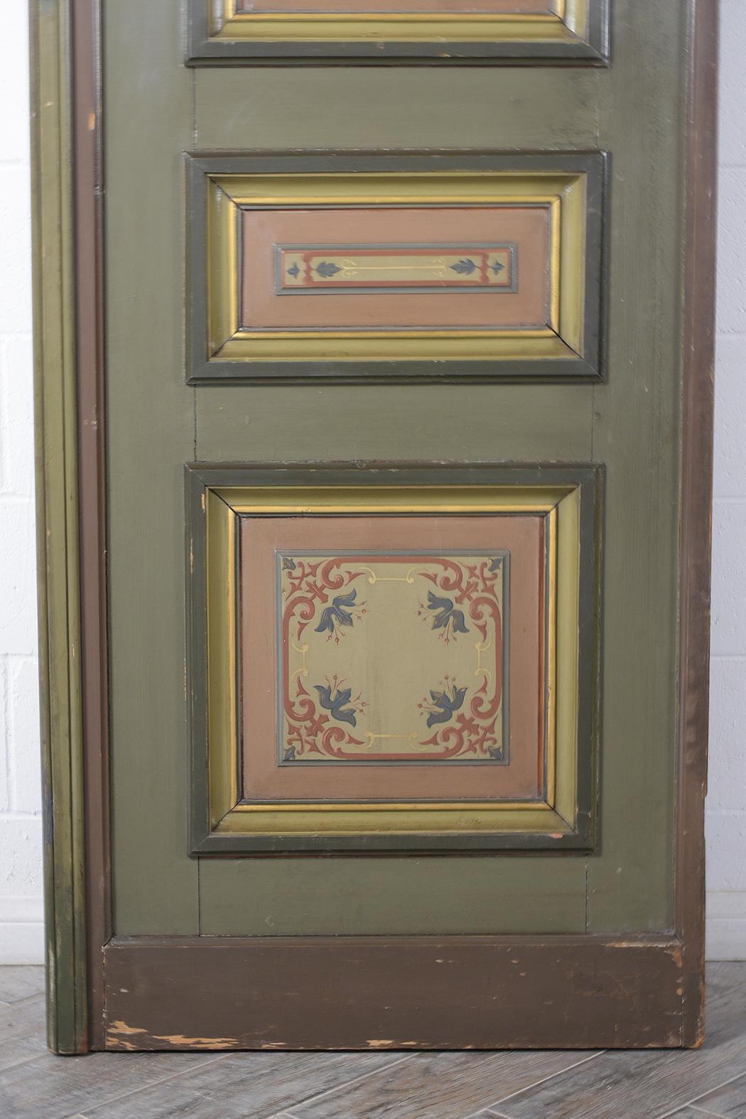 Pair of French Painted Paneling Doors 1