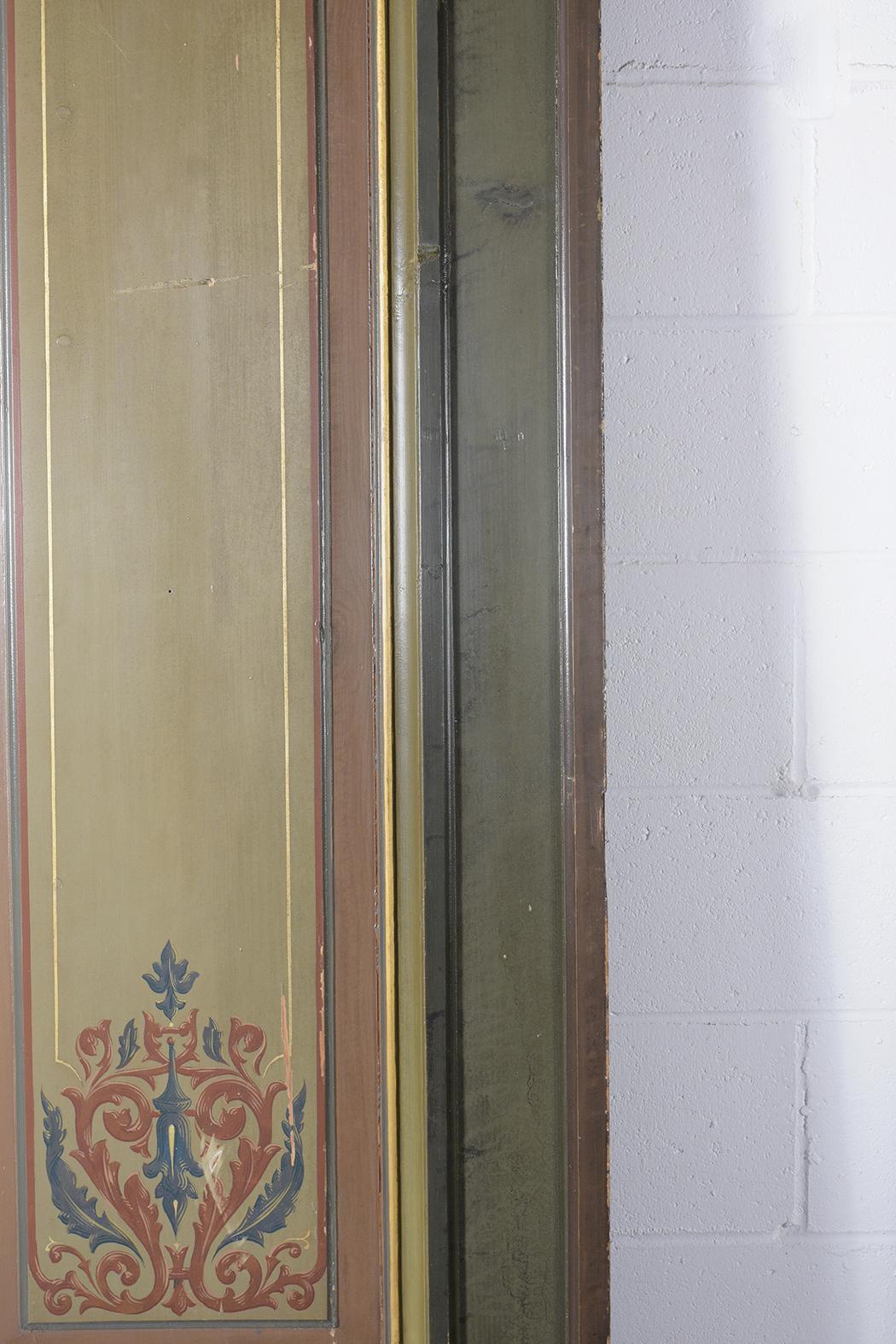 Pair of French Painted Paneling Doors 2