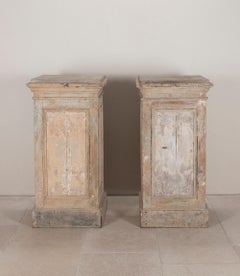 Pair of 19th Century French Painted Wooden Pedestals