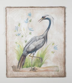 Ein Paar französischer Vogelgemälde aus dem 19. Jahrhundert