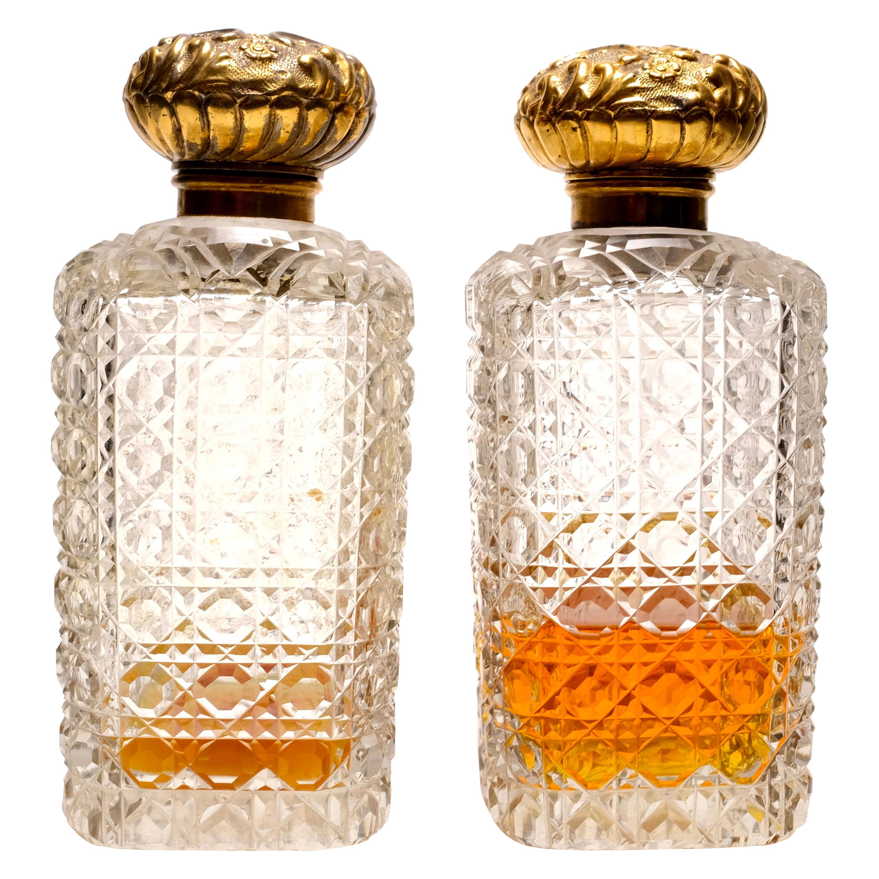 Pair of 19th Century French Perfume Bottles