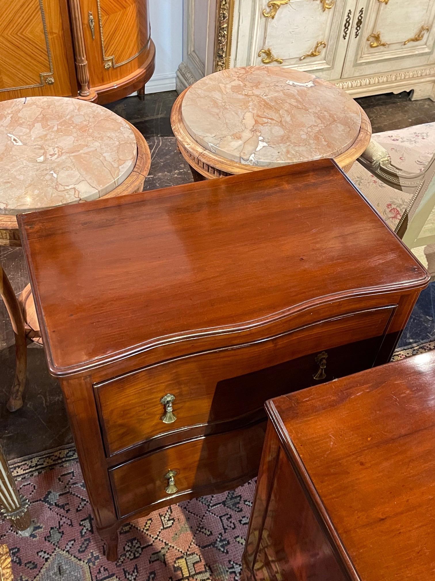 Pair of 19th Century French Polished Mahogany Side Tables 2