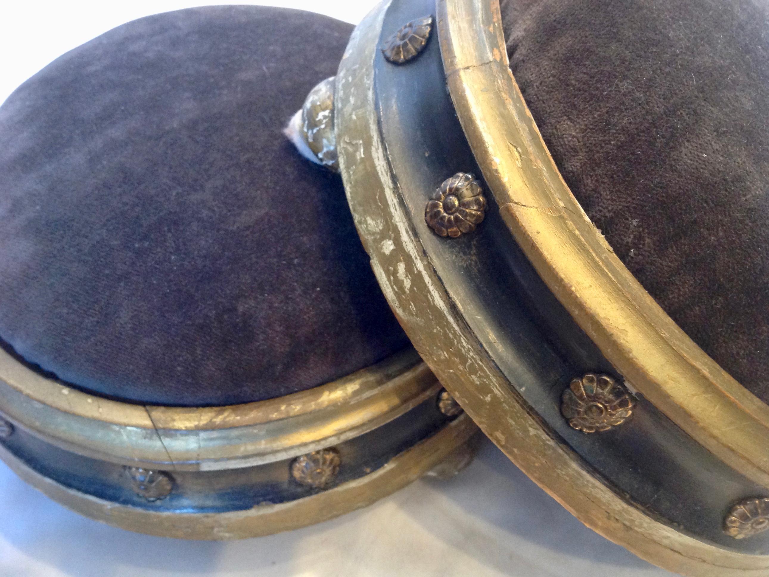 Pair of 19th Century French Pouf Form Footstools 9