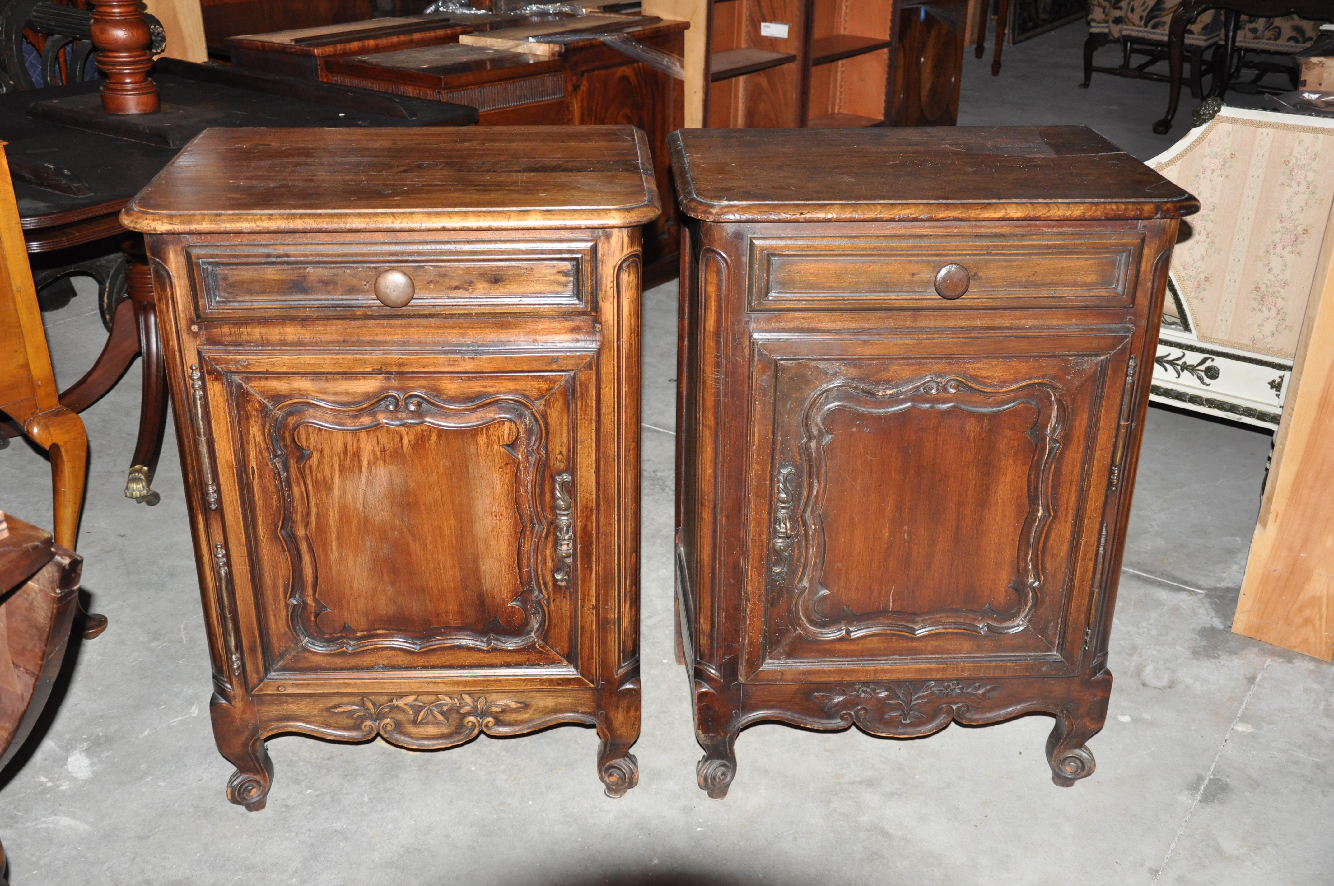 Pair of 19th Century French Provincial Fruitwood Side Cabinets 2