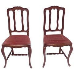 Pair of 19th Century French Provincial Oak Chairs