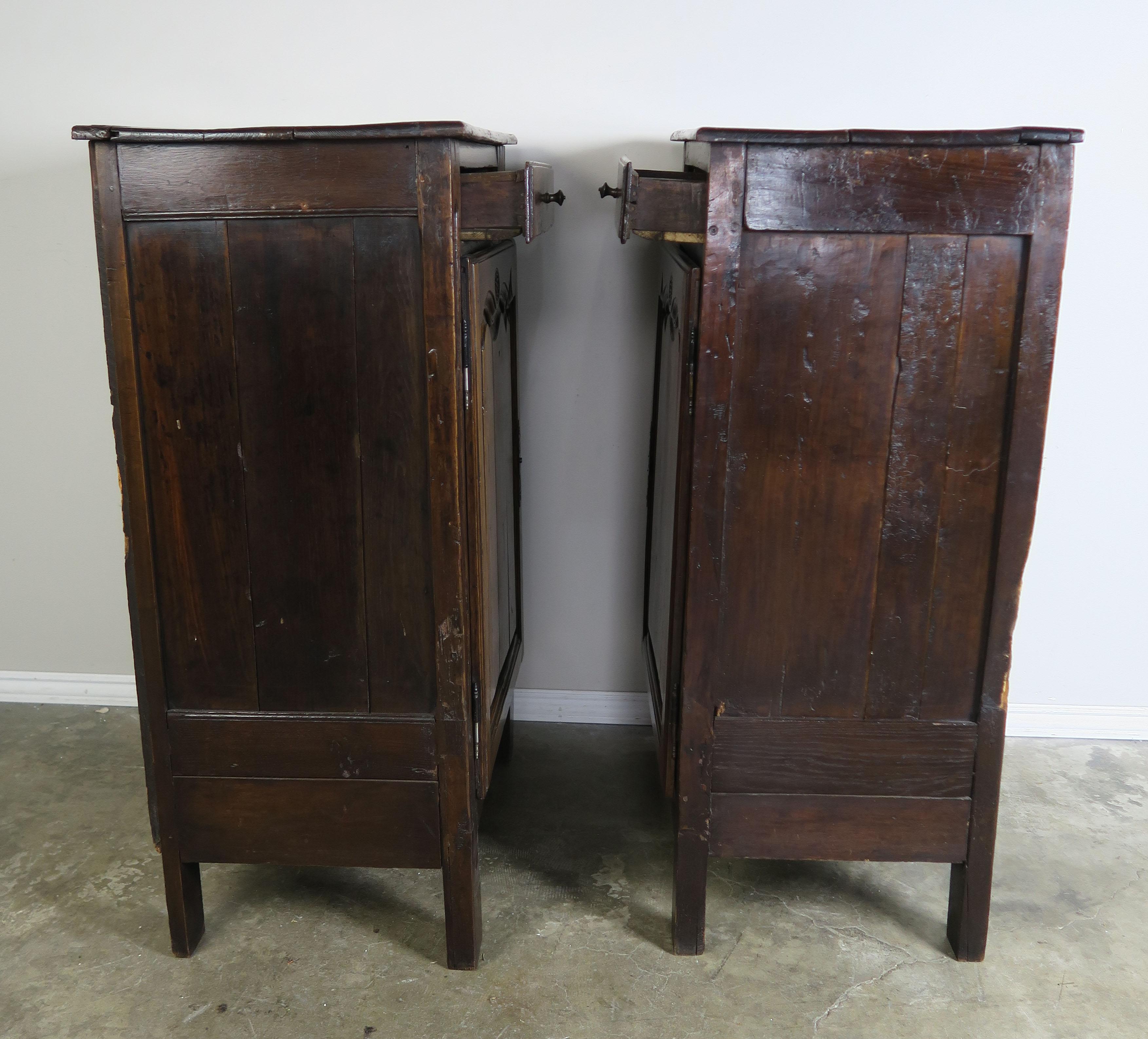 Pair of 19th Century French Provincial Style Walnut Cabinets 7