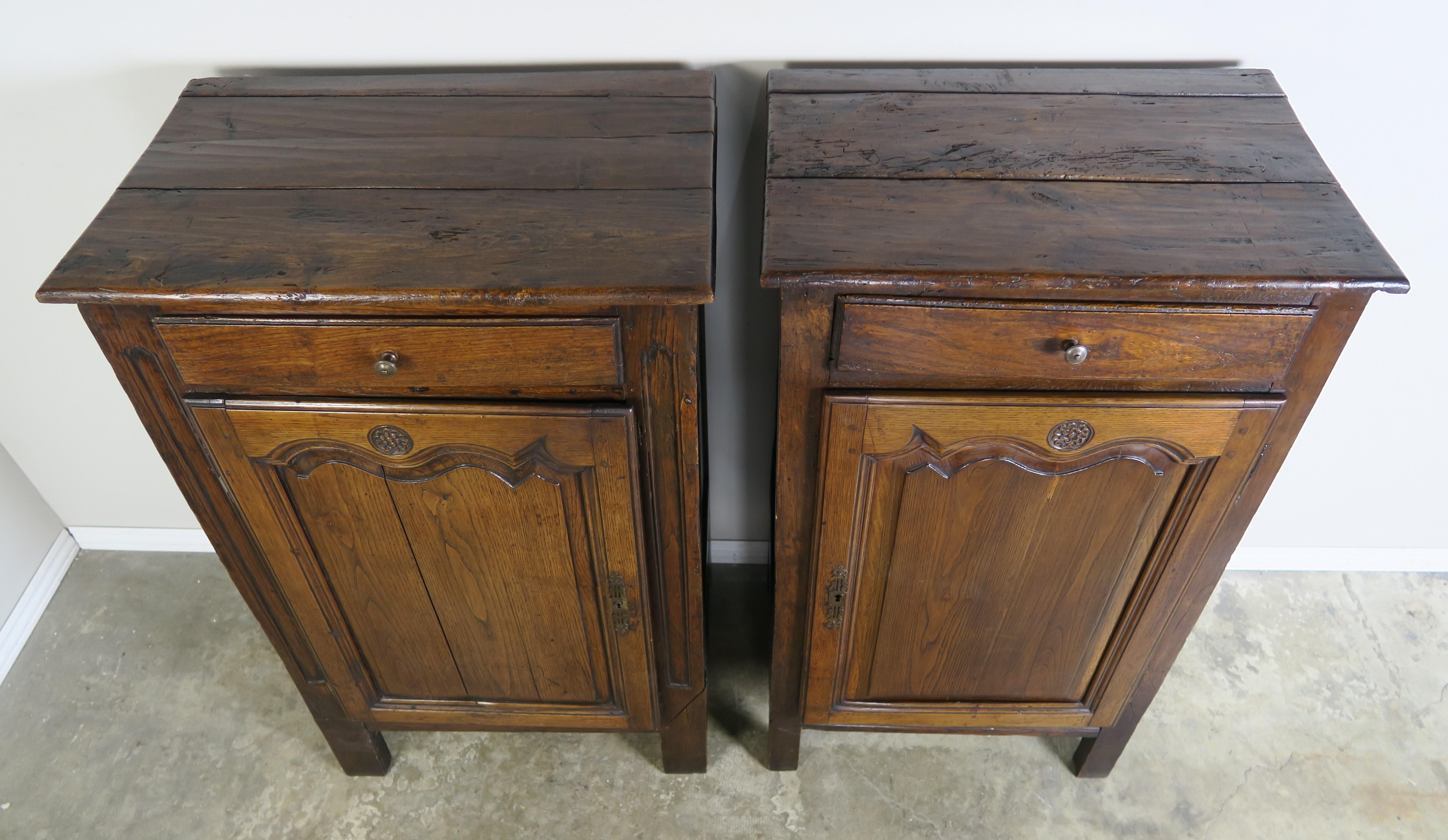 Pair of 19th Century French Provincial Style Walnut Cabinets 4