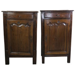 Pair of 19th Century French Provincial Style Walnut Cabinets